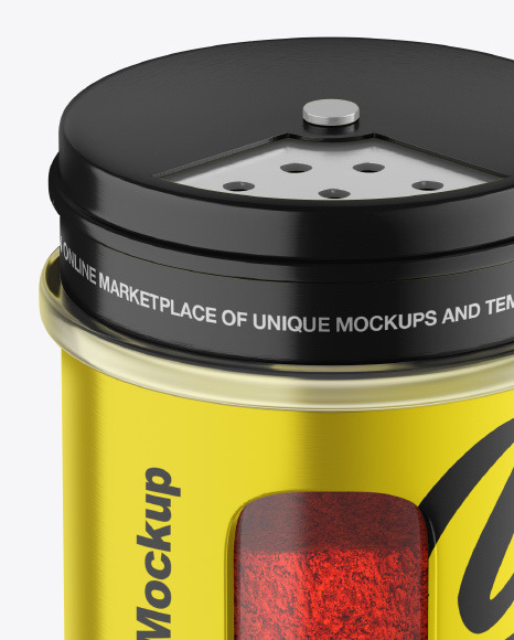 Metallic Spice Jar w/ Paprika Mockup