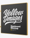 Metallic Signboard Mockup