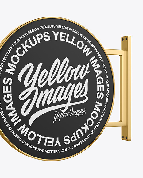 Metallic Signboard Mockup