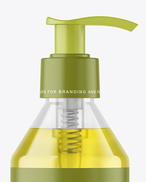 Color Liquid Cosmetic Bottle with Pump Mockup Color Liquid Cosmetic Bottle with Pump Mockup