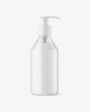 Clear Liquid Soap Cosmetic Bottle with Pump Mockup