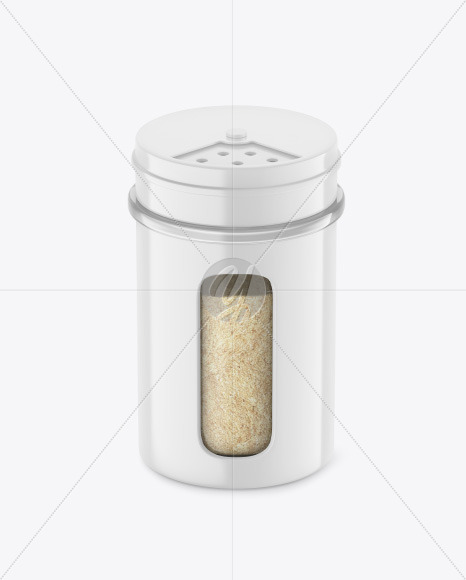 Glossy Spice Jar w/ Granulated Garlic Mockup