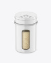 Glossy Spice Jar w/ Granulated Garlic Mockup