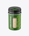 Glossy Spice Jar w/ Granulated Garlic Mockup