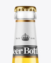 Clear Glass Lager Beer Bottle Mockup