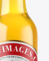 Clear Glass Lager Beer Bottle Mockup