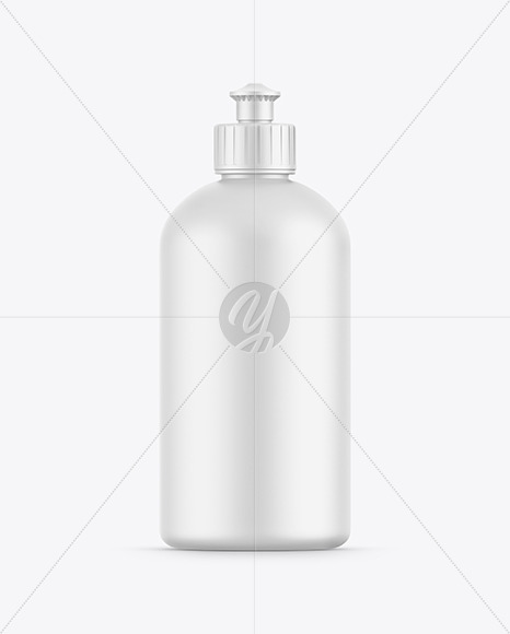 Plastic Bottle with Push Pull Cap Mockup