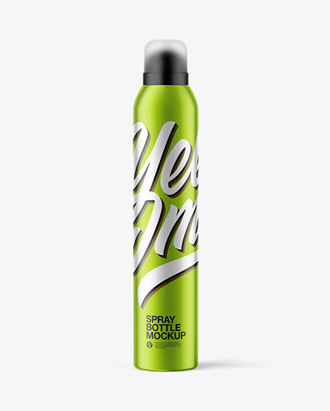 Metallic Aerosol Bottle Mockup