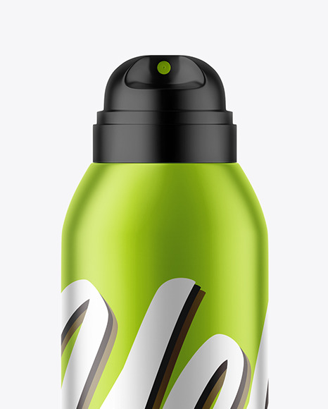 Metallic Aerosol Bottle Mockup