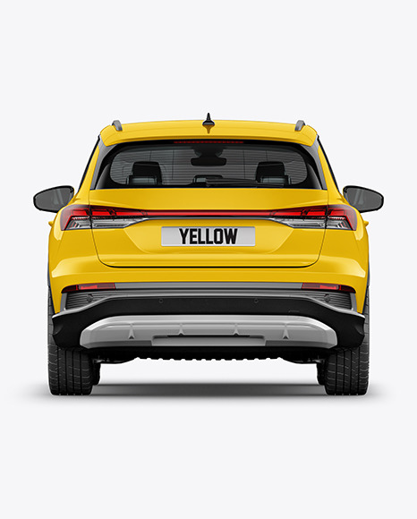 Electric Crossover SUV Mockup - Back View