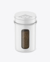 Matte Spice Jar w/ Black Pepper Mockup