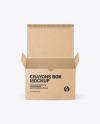 Kraft Paper Box with Crayons Mockup