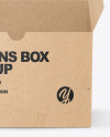 Kraft Paper Box with Crayons Mockup