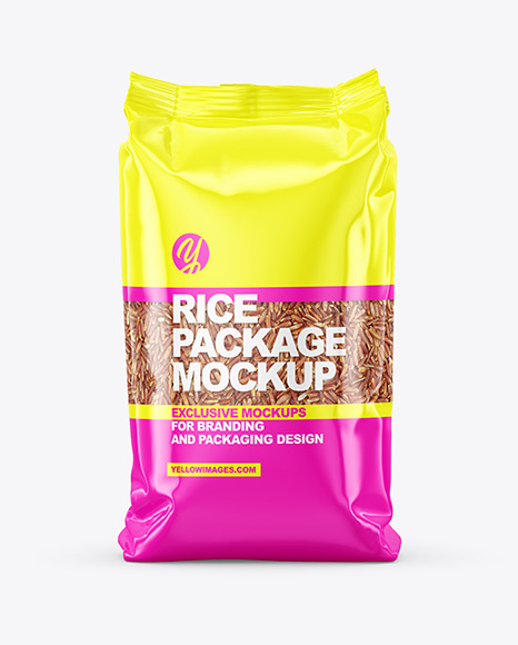 Brown Rice Package Mockup