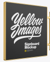 Metallic Signboard Mockup