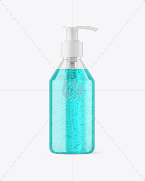 Color Liquid Cosmetic Bottle with Pump Mockup Color Liquid Cosmetic Bottle with Pump Mockup