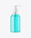 Color Liquid Cosmetic Bottle with Pump Mockup