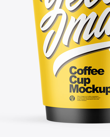 Matte Paper Coffee Cup w/ Splash Mockup