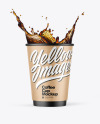 Kraft Coffee Cup w/ Splash Mockup