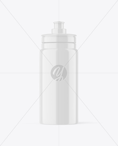 Glossy Plastic Sport Bottle Mockup