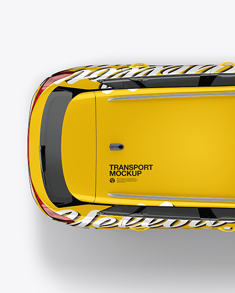 Electric Crossover SUV Mockup - Top View