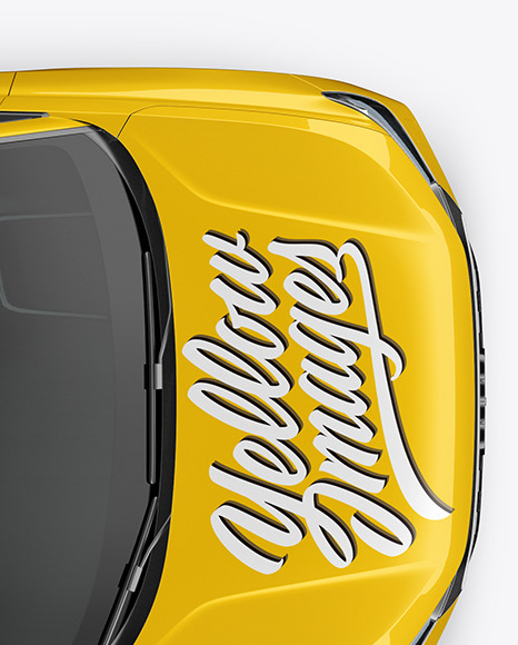 Electric Crossover SUV Mockup - Top View