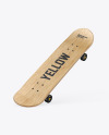 Light Wood Skateboard Mockup