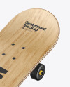 Light Wood Skateboard Mockup