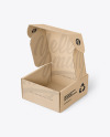 Opened Kraft Paper Mailing Box Mockup