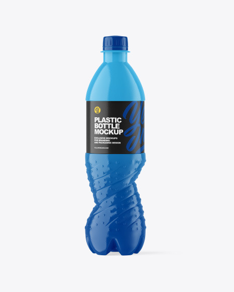 Glossy Plastic Bottle Mockup