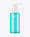Colored Cosmetic Bottle with Pump Mockup