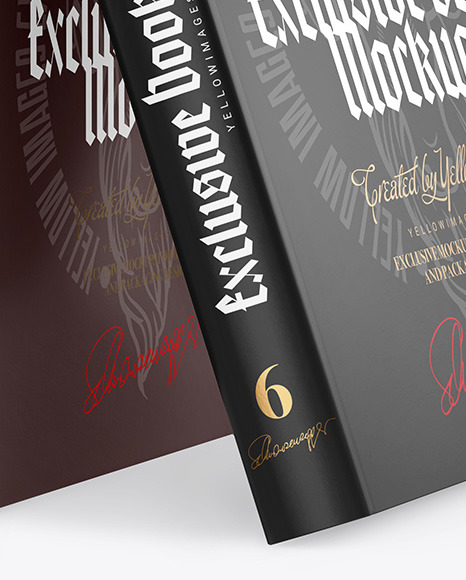 Hardcover Books Mockup