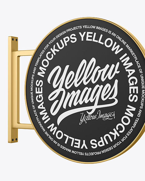 Metallic Signboard Mockup