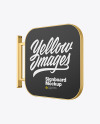 Metallic Signboard Mockup