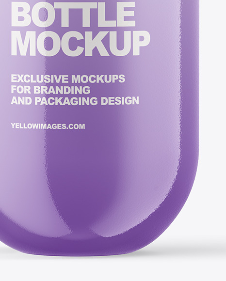Glossy Plastic Bottle Mockup