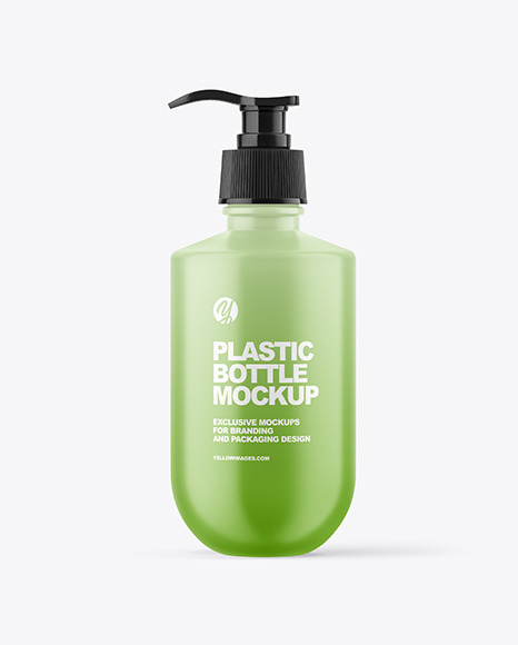 Matte Plastic Bottle Mockup