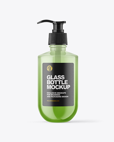 Clear Glass Bottle Mockup - Clear face cream jar