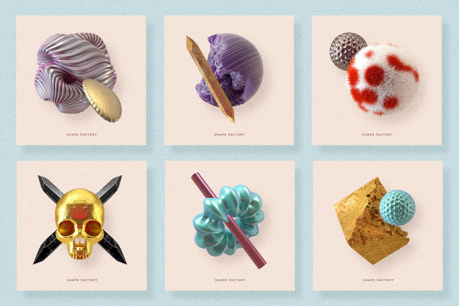 Shapes: 140 Abstract 3D Shapes Shapes: 140 Abstract 3D Shapes