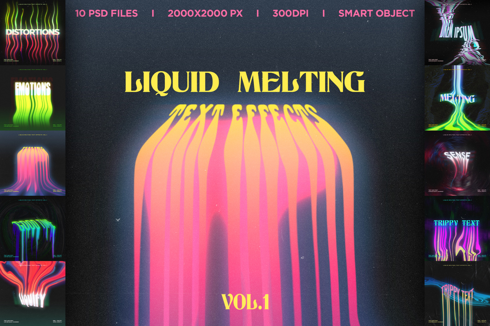 Liquid Melting Text Effects Vol.1