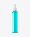 Color Plastic Cosmetic Bottle with Pump Mockup