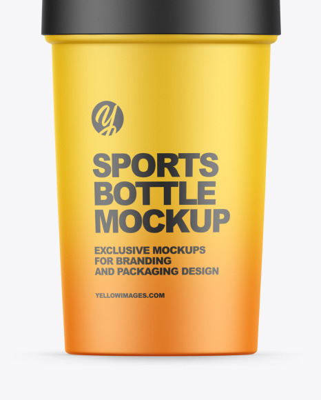 Matte Sports Bottle Mockup