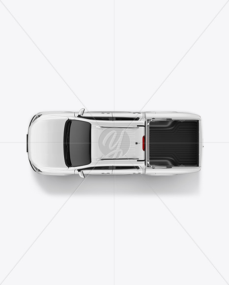 Luxury Pickup Truck Mockup - Top View