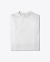 Folded Round Neck T-Shirt Mockup