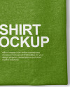 Folded Round Neck T-Shirt Mockup