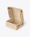 Opened Kraft Paper Mailing Box Mockup