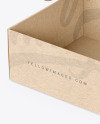 Opened Kraft Paper Mailing Box Mockup