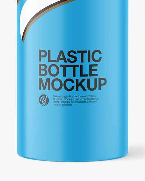 Matte Plastic Bottle Mockup