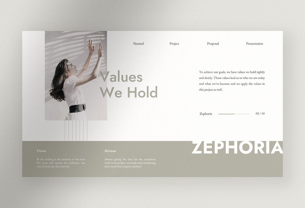 Zephoria Minimalist Project Proposal Presentation