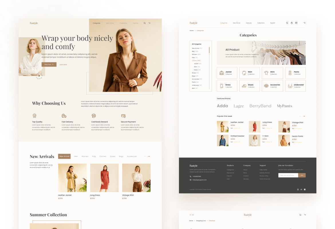 Fastyle - Simple Elegant Fashion E-Commerce Website