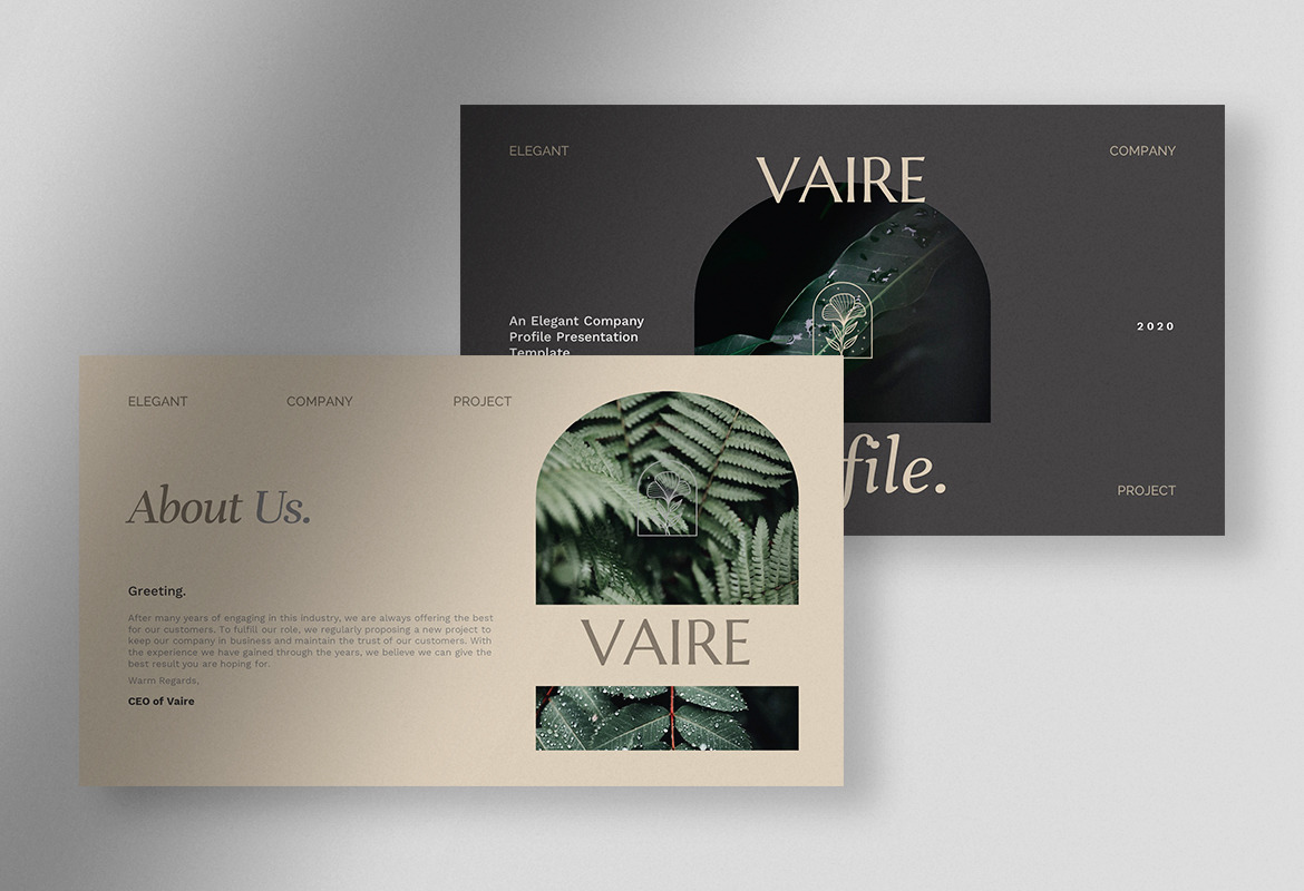 Vaire - Elegant Company Profile Presentation